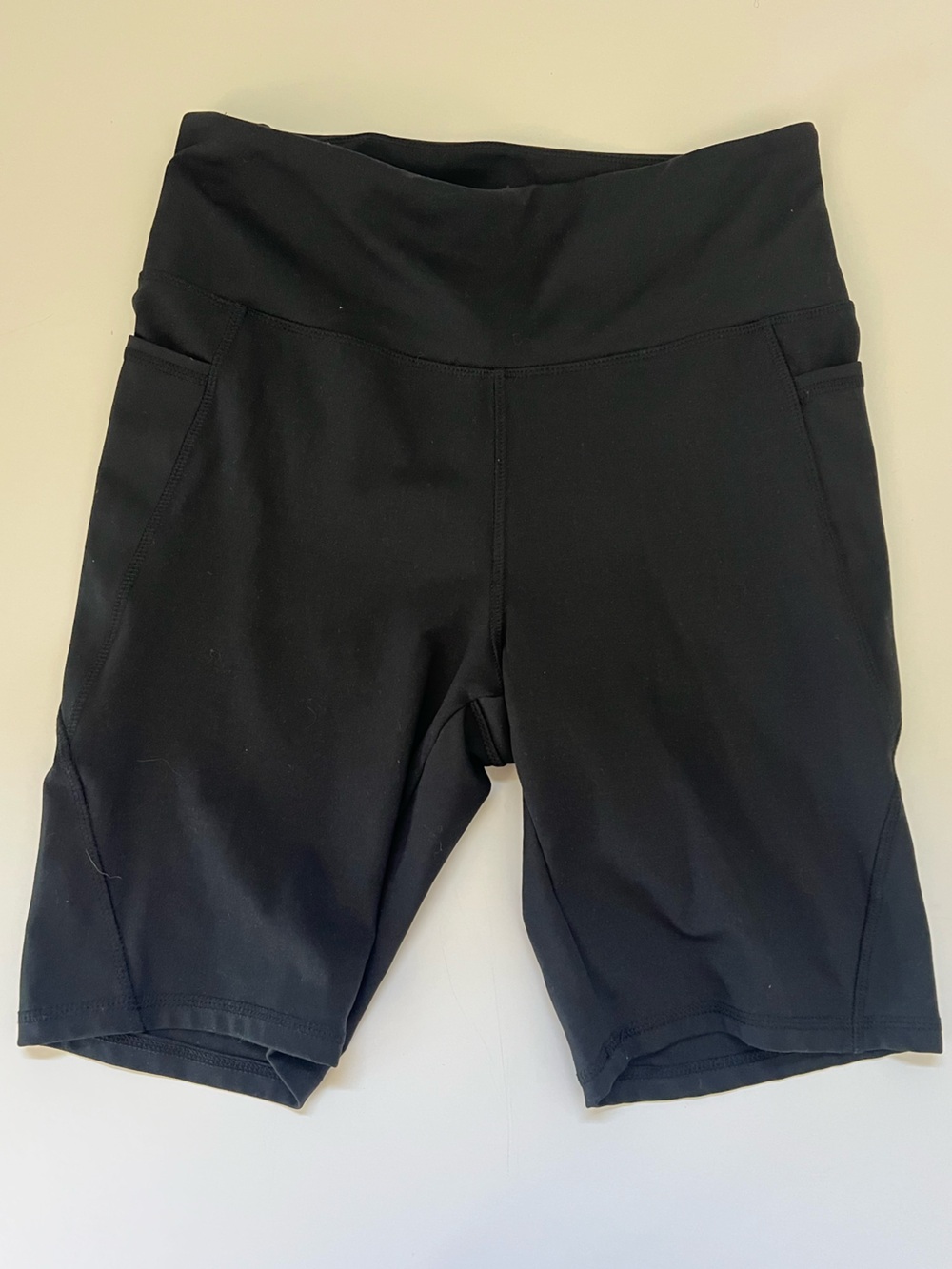 Danskin Black Athletic 7" Bike Shorts Sz L Workout Running Athletic Wear Lounge